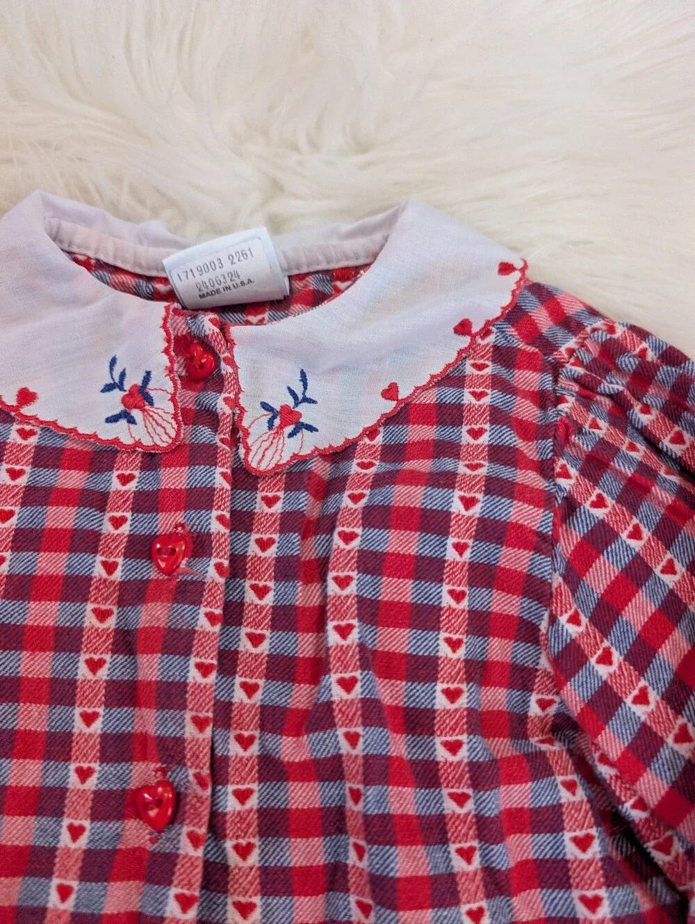 Vintage 90s 1990s Oshkosh B'Gosh Embroidered Button Down Long Sleeve Floral 3T